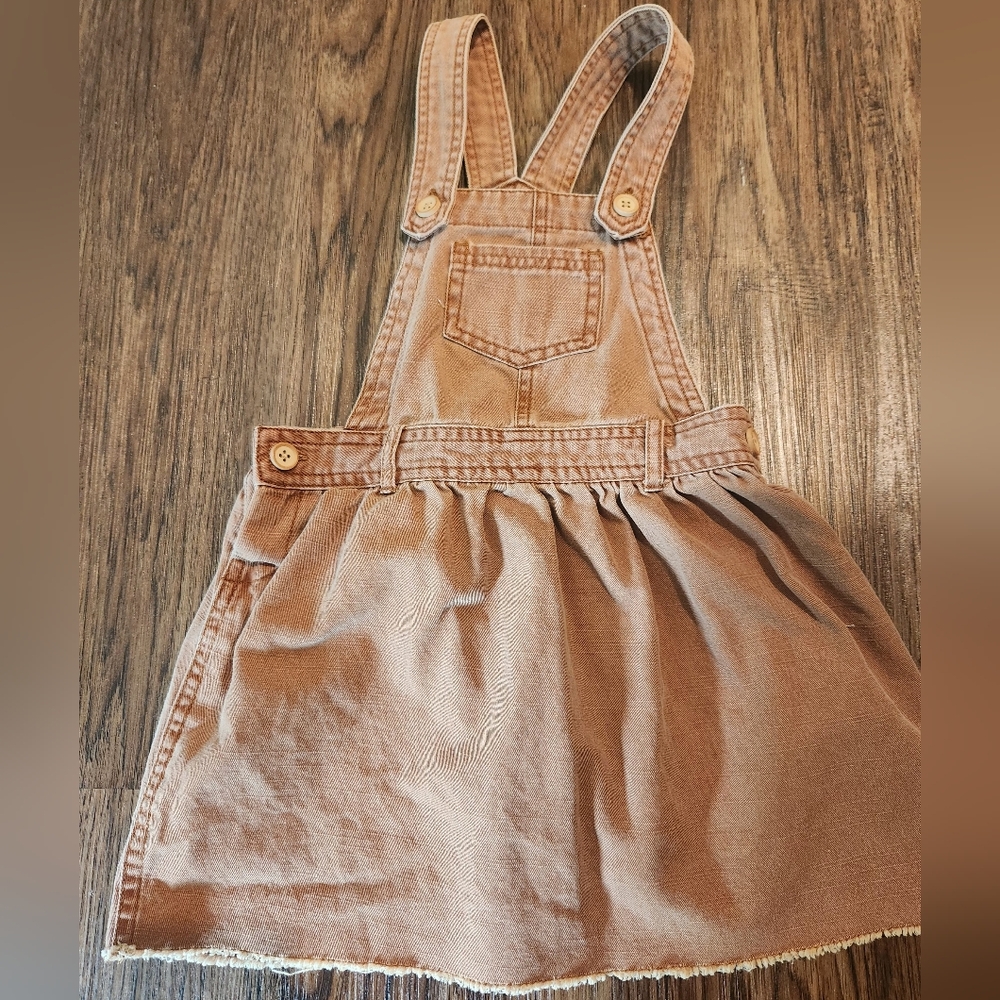 Art Class Tan Kids Overall Skirt